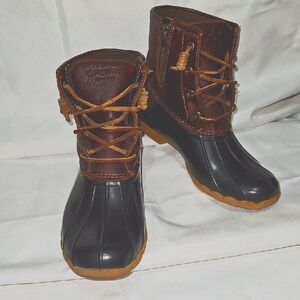 Sperry Women's Brown and Black Duck Boots